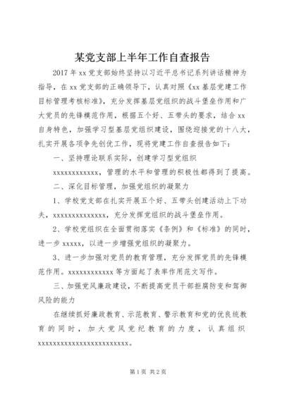 某党支部上半年工作自查报告.docx