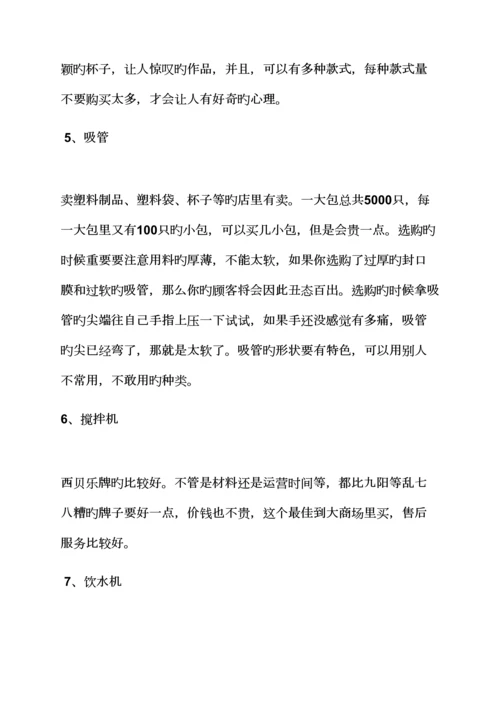 工作综合计划之开奶茶店综合计划书范文.docx