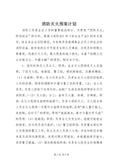 消防灭火预案计划精编.docx