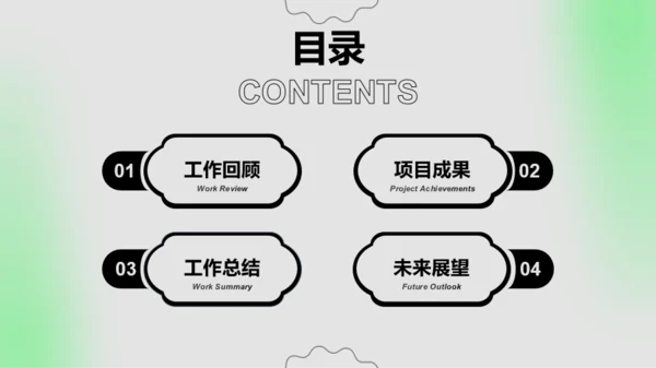 绿色简约潮流风工作总结汇报PPT模板