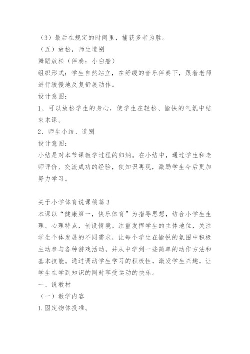 关于小学体育说课稿10篇.docx