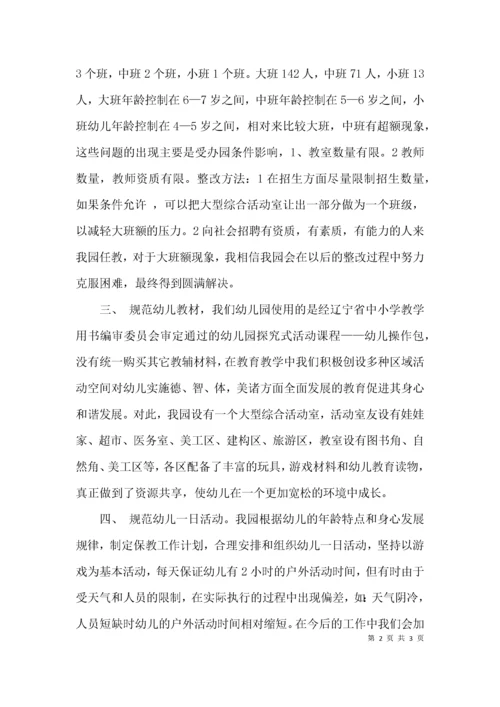 幼儿园小学化自查报告.docx