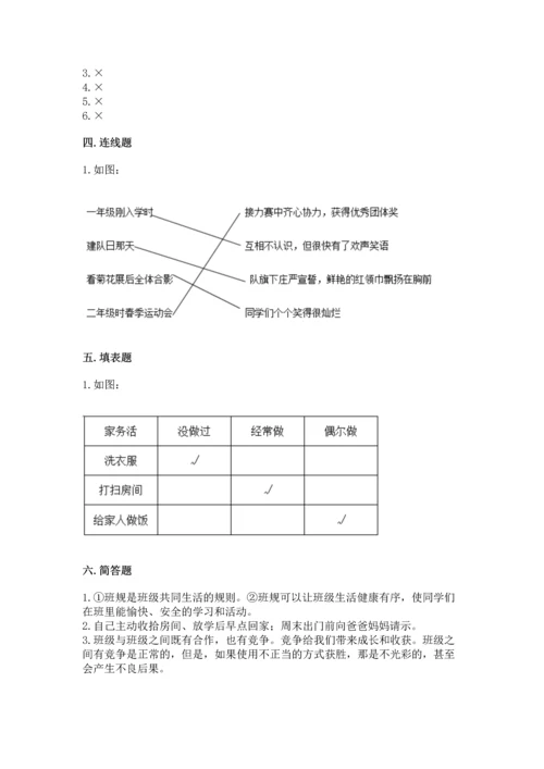 部编版四年级上册道德与法治期中测试卷附参考答案【综合题】.docx