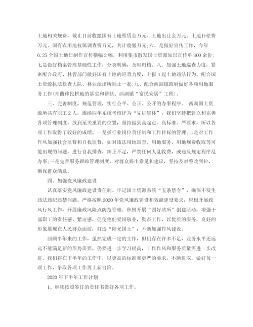 精编之国土资源所上半年工作总结范文.docx