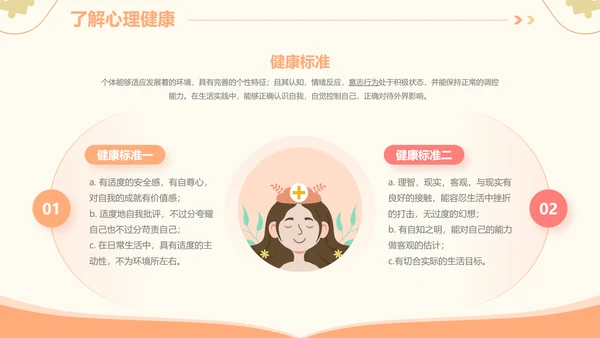 插画风心理健康情绪管理主题班会PPT模板