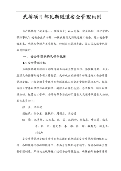 瓦斯隧道施工安全管理实施细则.docx