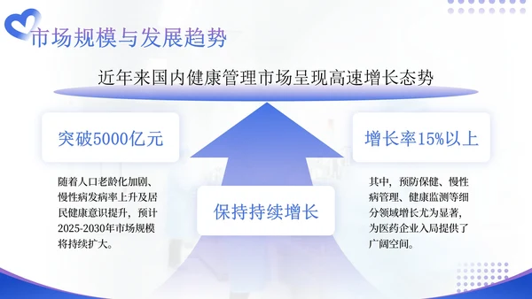 蓝紫色商务风医药企业健康管理解决方案提案PPT模板