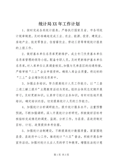 统计局XX年工作计划 (4).docx