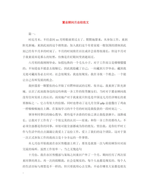 精编之置业顾问月总结范文.docx