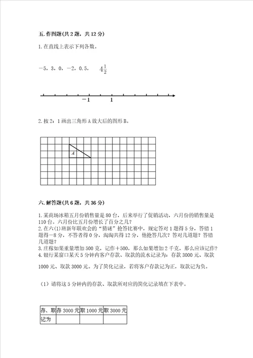 2022六年级下册数学期末测试卷精品满分必刷