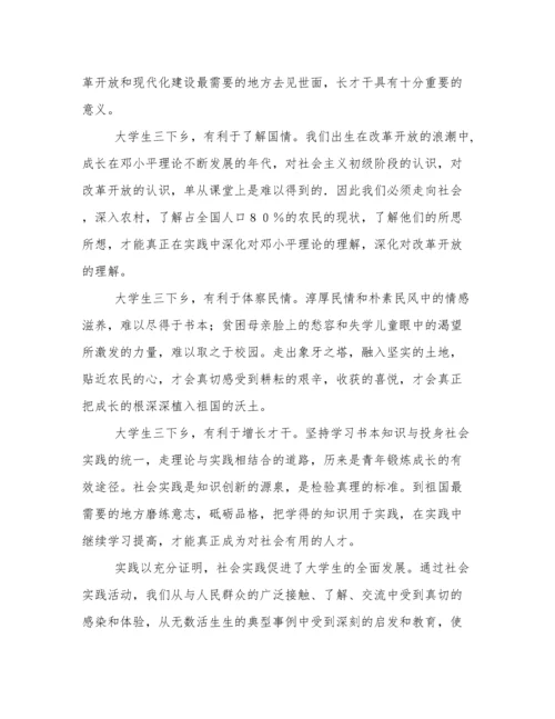 09年大学生三下乡实践论文.docx