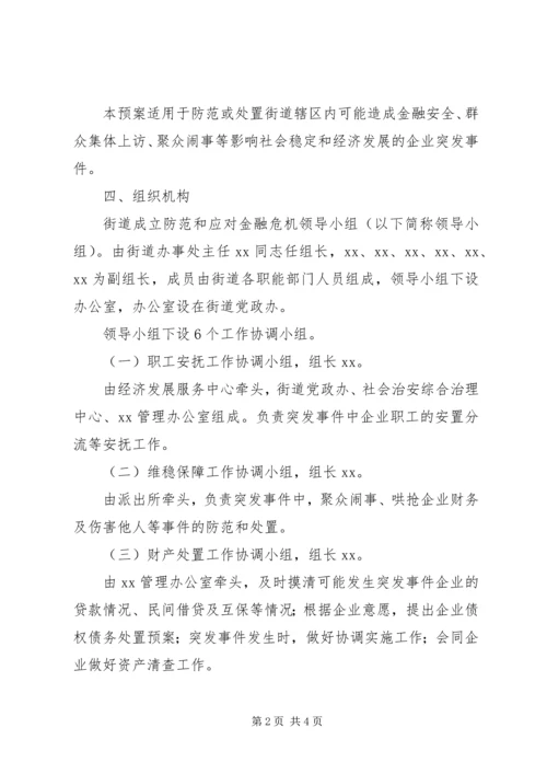 街道防范和应对金融危机应急处置预案 (2).docx
