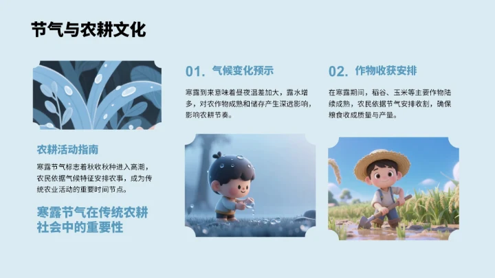 绿色3D风寒露节气PPT模板