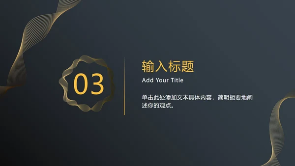 黑金商务汇报总结PPT模板