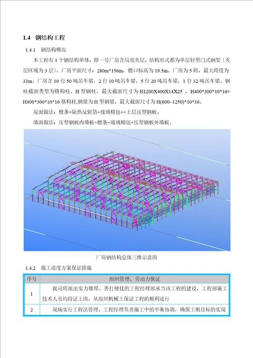 杭州易辰汽车厂房钢结构施工方案