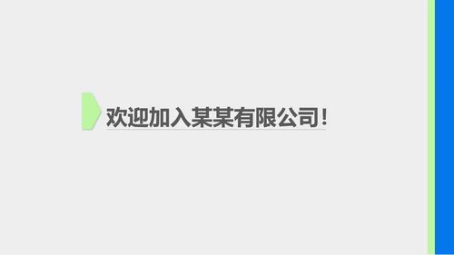 蓝色商务风企业新员工入职培训PPT模板