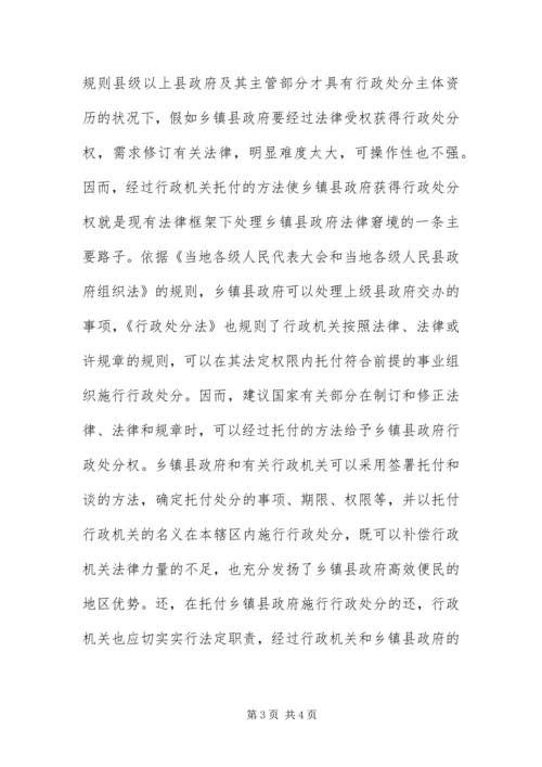 乡镇行政执法社会调查报告.docx