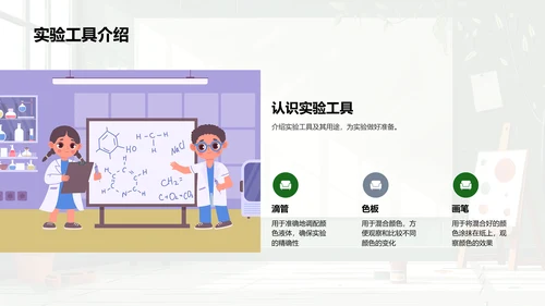 探索颜色实验课PPT模板