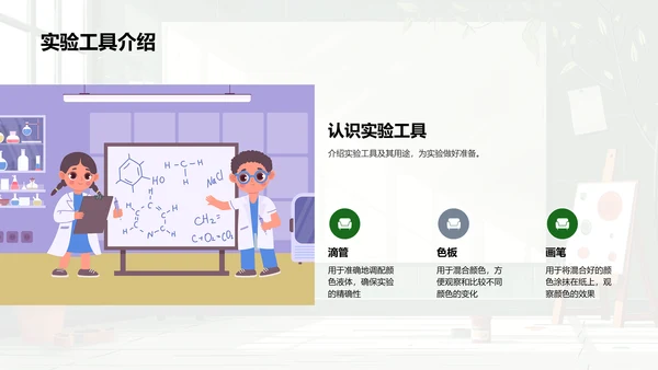 探索颜色实验课PPT模板