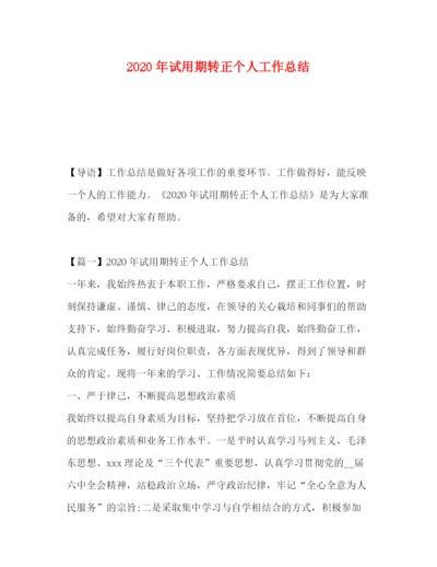 精编之委托书年试用期转正个人工作总结.docx