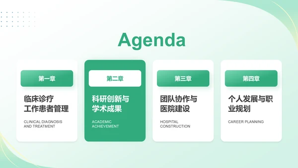 绿色商务风医生晋升述职报告PPT模板