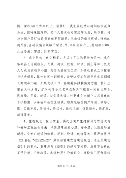 县灾后重建会上的讲话.docx