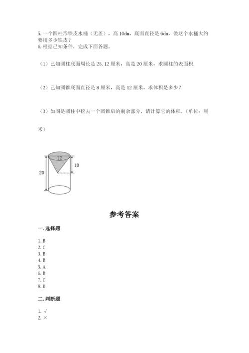 北师大版小学数学六年级下册期末检测试题精品（网校专用）.docx