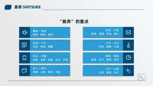 蓝色简约商务公司现场6S管理培训PPT模板