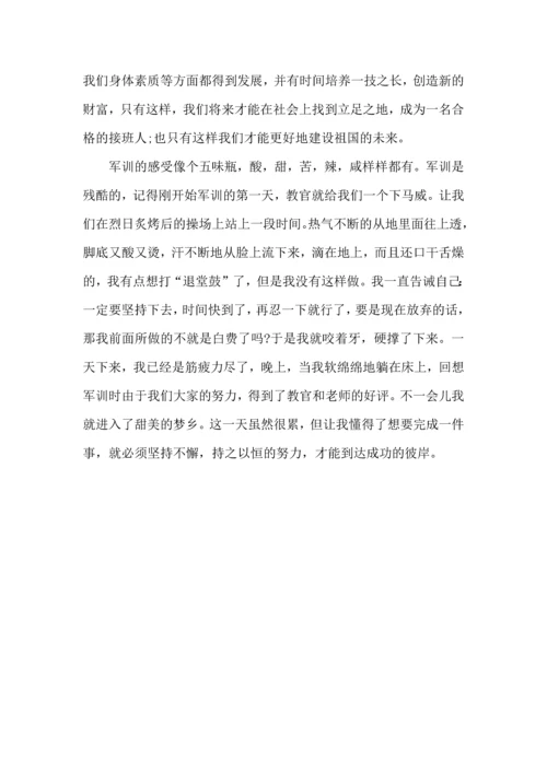 初中军训心得体会集合5篇（三）.docx