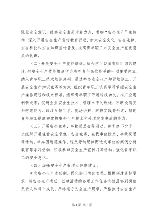 青年安全生产示范岗实施方案.docx