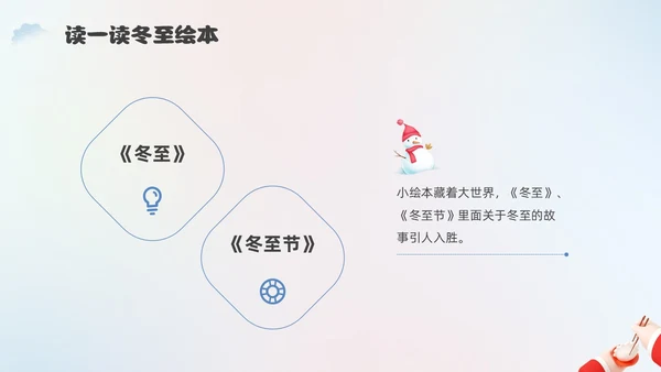 简约3D幼儿园冬至主题班会PPT课件