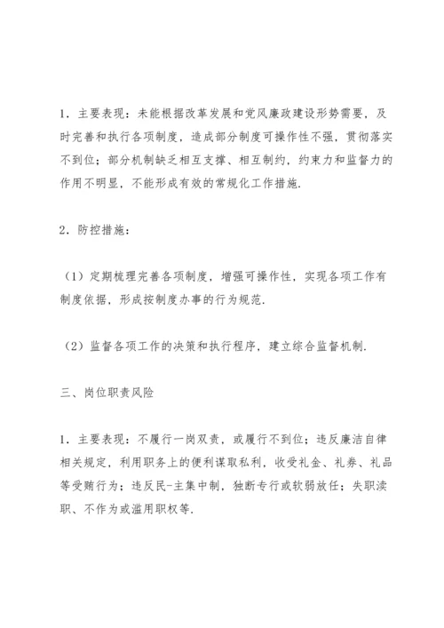 党风廉政建设风险点.docx