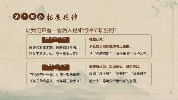 九年级语文下册项羽之死说课PPT课件