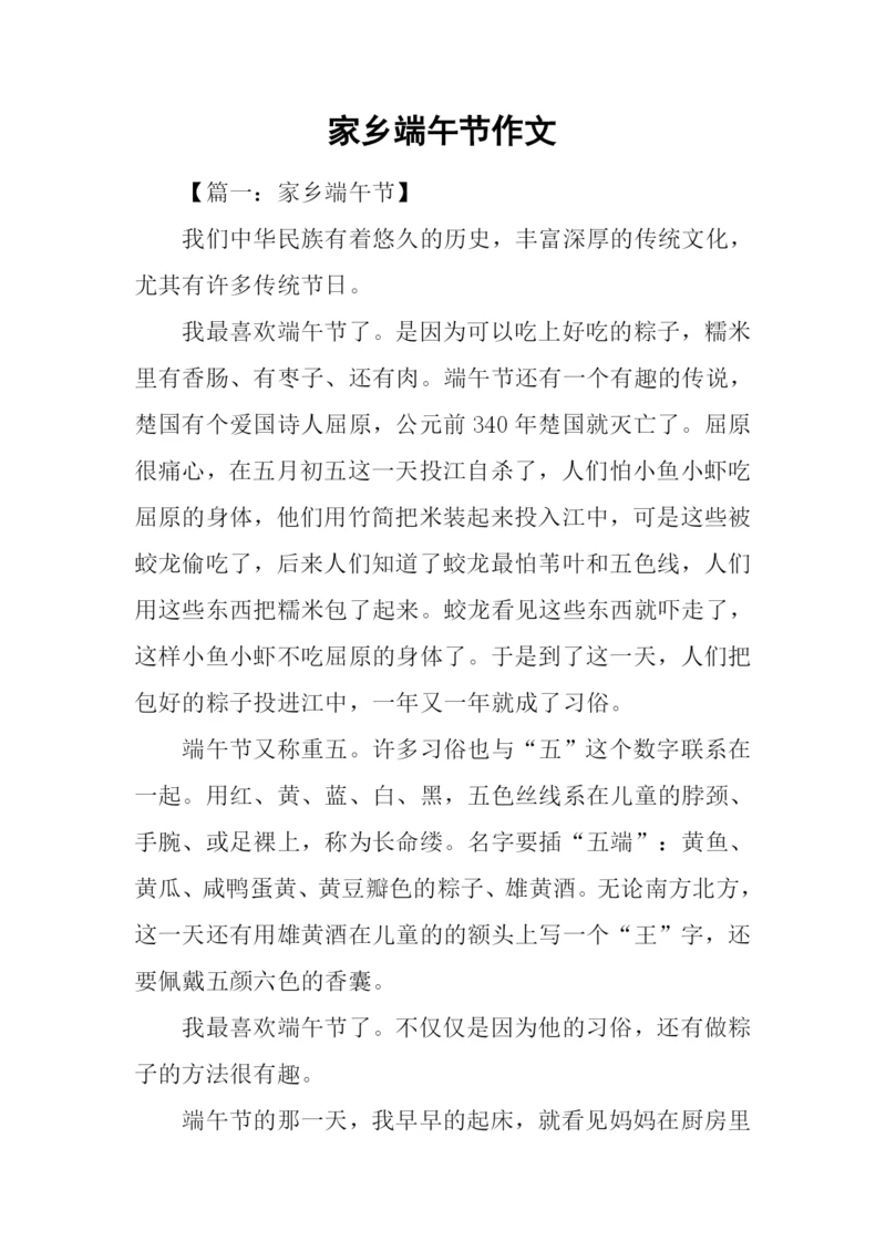 家乡端午节作文.docx