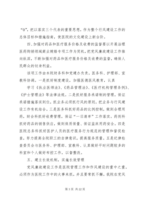 7医院党风廉政建设实施方案.docx