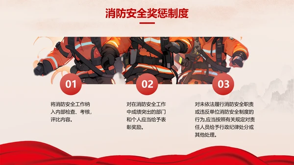 红色消防安全企业员工防火培训PPT