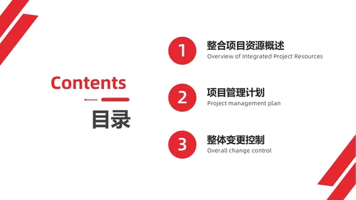 红色简约商务项目整体管理课程PPT项目管理