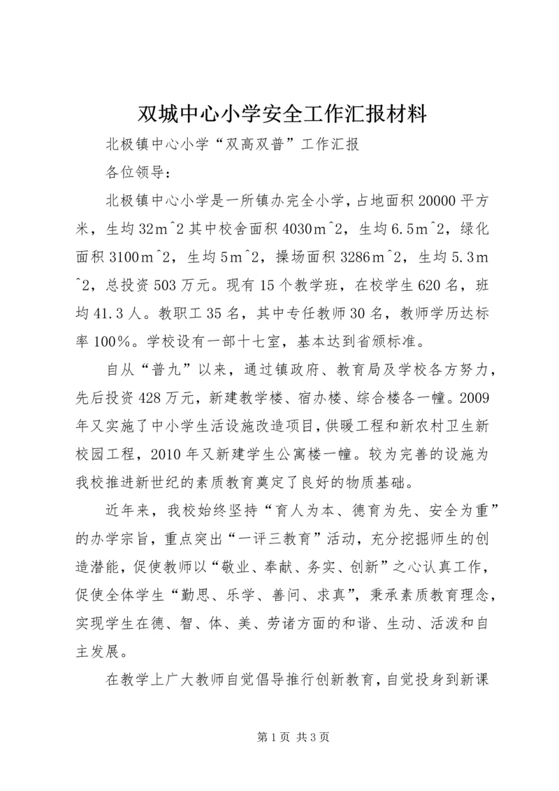 双城中心小学安全工作汇报材料 (3).docx