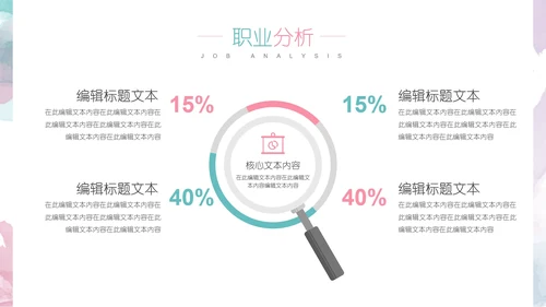 小清新大学生职业生涯规划PPT模版