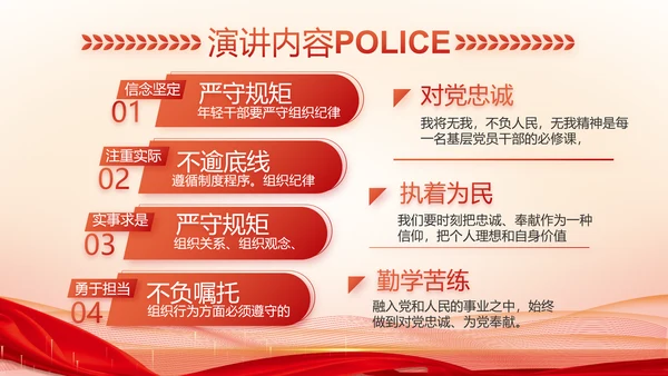 红色大气警察公安表彰大会动态PPT模板