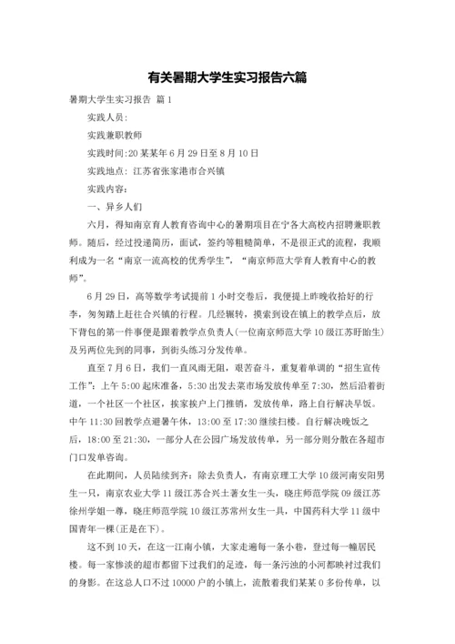 有关暑期大学生实习报告六篇.docx