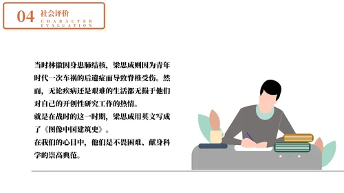 认识教学梁思成了解名人介绍PPT模板