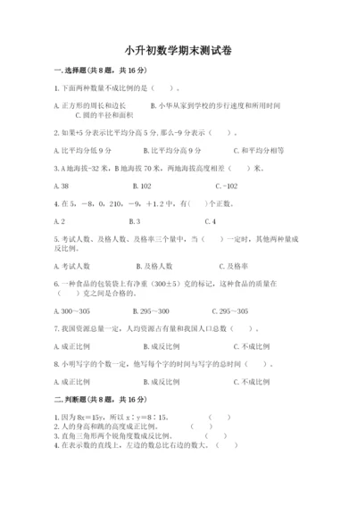 小升初数学期末测试卷（名校卷）word版.docx