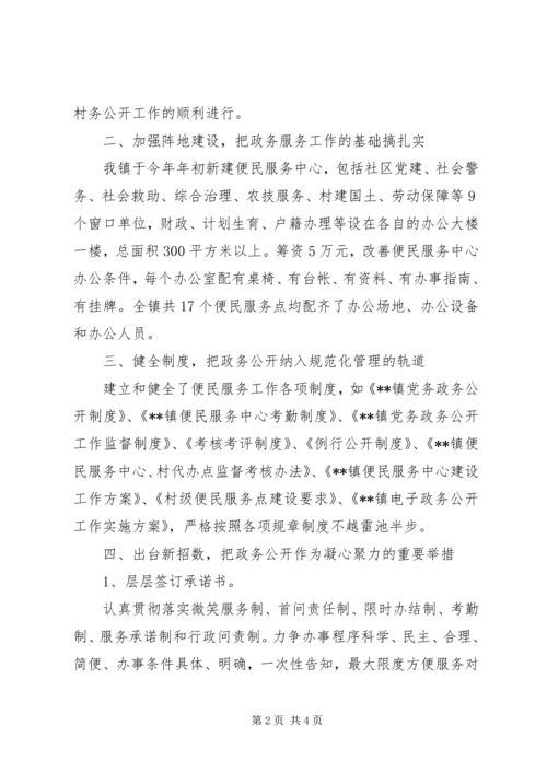 乡镇政务公开政务服务工作总结范文.docx