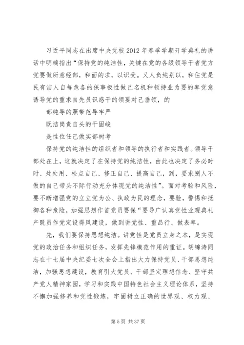 保持党的纯洁性提高党的执政能力5则范文.docx