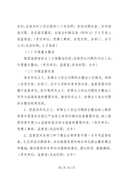 落实形式主义、官僚主义突出问题综合整治工作任务分解具体方案.docx