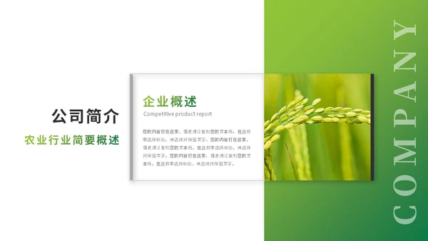绿色简约商务农业商业计划书农业ppt模板