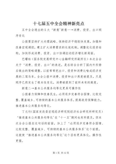 十七届五中全会精神新亮点.docx