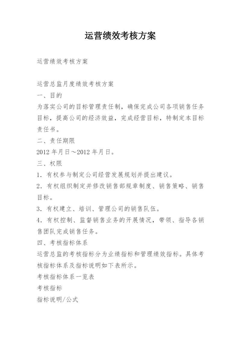 运营绩效考核方案.docx