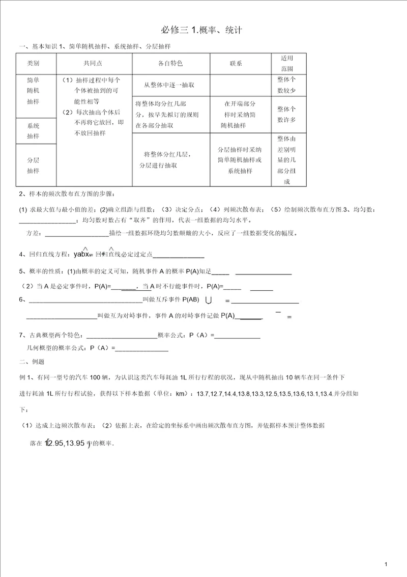 高考一轮复习精华版必修34.资料